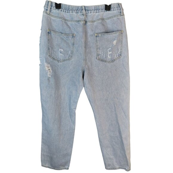 White Birch Womens Light Blue Distressed Denim Jeans XL - Picture 2 of 12